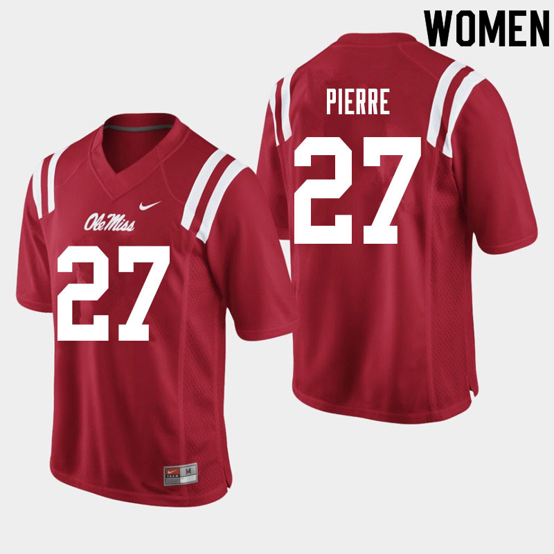 Brandon Pierre Ole Miss Rebels NCAA Women's Red #27 Stitched Limited College Football Jersey VMX0358UY